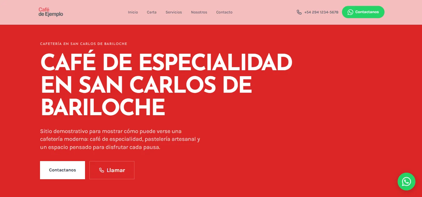 Captura de web de café
